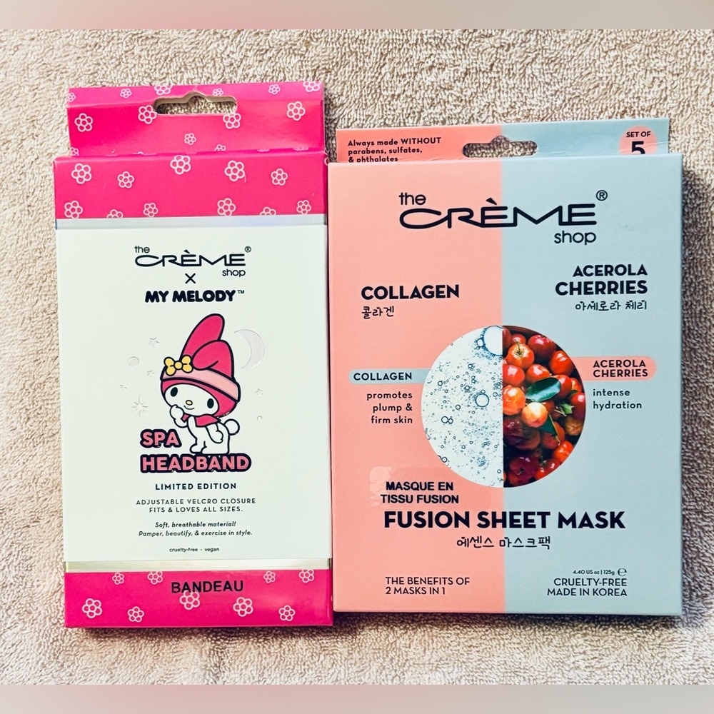 The Crème Shop x Hello Kitty Set of Facial Masks & Terry Cloth Spa Headband